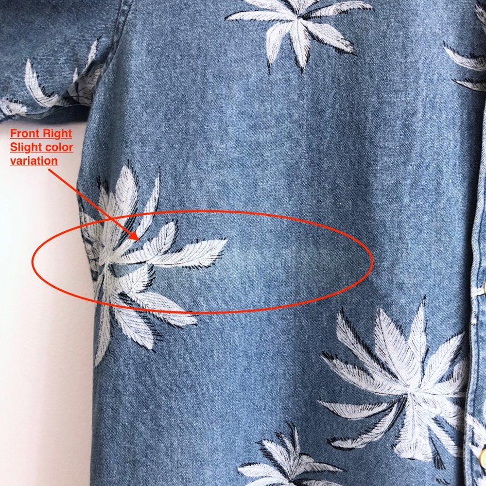 Barney Cools Poolside Button Up Shirt Chambray Sm - image 8